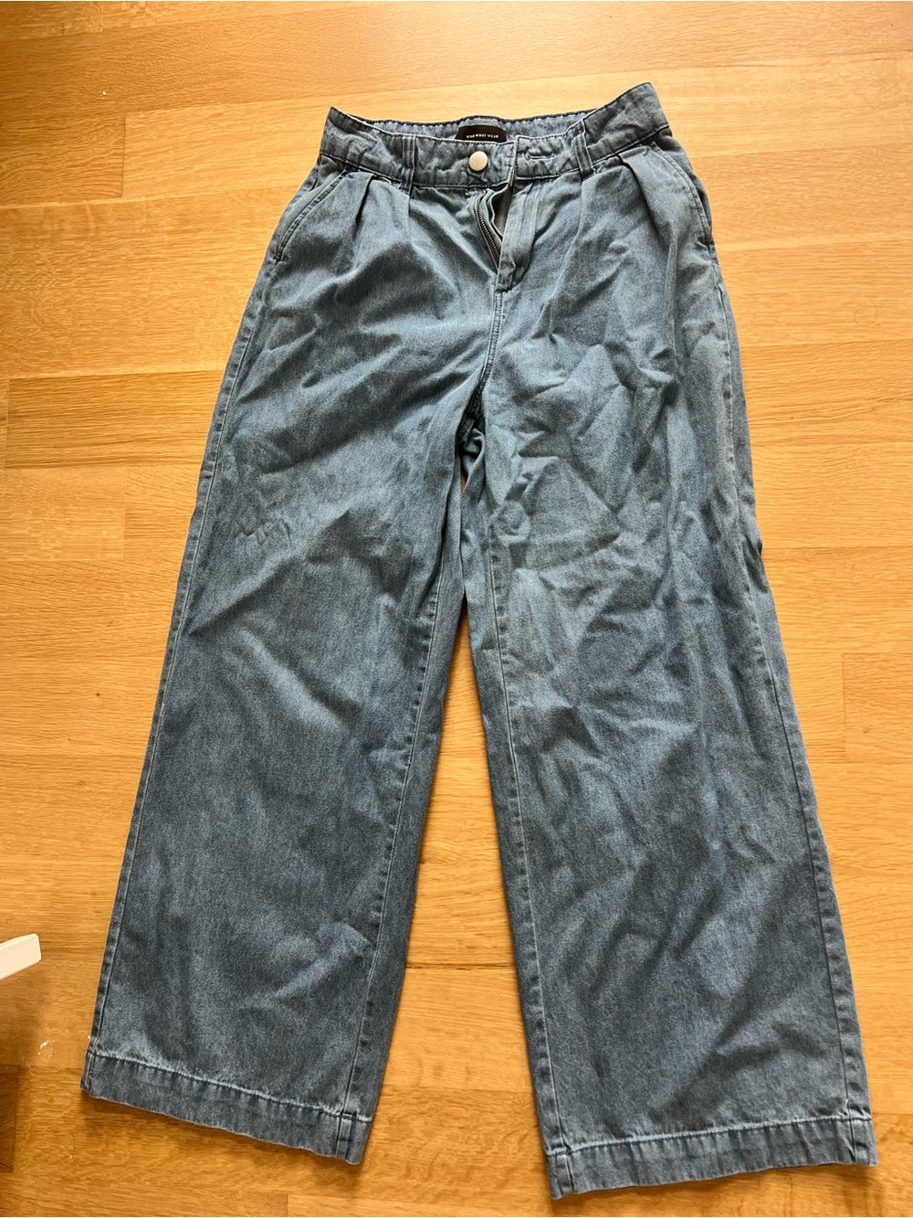 Who What Wear Denim Wide Leg Trousers